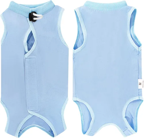 Vista 6 de Traje de recuperación para gatos para heridas abdominales o enfermedades de la piel, mameluco de gato para gatos después de la cirugía, traje