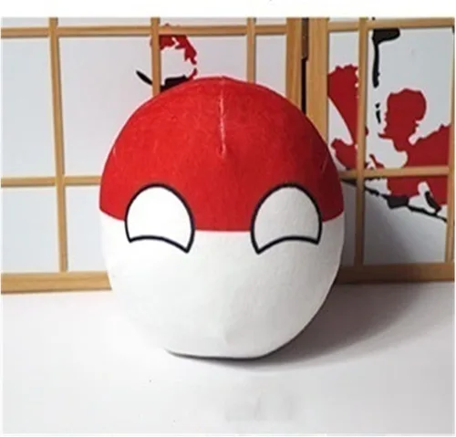 Vista 64 de Polandball Countryballs Muñeco de peluche Ucrania España Hungría Portugal Rumanía Grecia Austria México Polonia Ball (15,3.8 pulgadas)