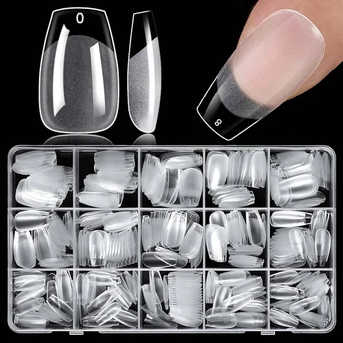 Vista 10 de 420 puntas de uñas cuadradas medianas, uñas postizas medianas