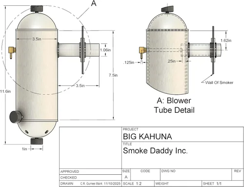 Vista 6 de Big Kahuna - Generador de humo frío con adaptador de parrilla de cerámica, cuerpo de aluminio resistente fabricado en Estados Unidos, incluye