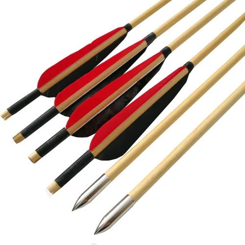 Vista 8 de Juego de arco recurvo y flechas de 54 pulgadas, 10-35 libras, hecho a mano, arco largo tradicional de caza, con 3 flechas de madera y carcaj de arco