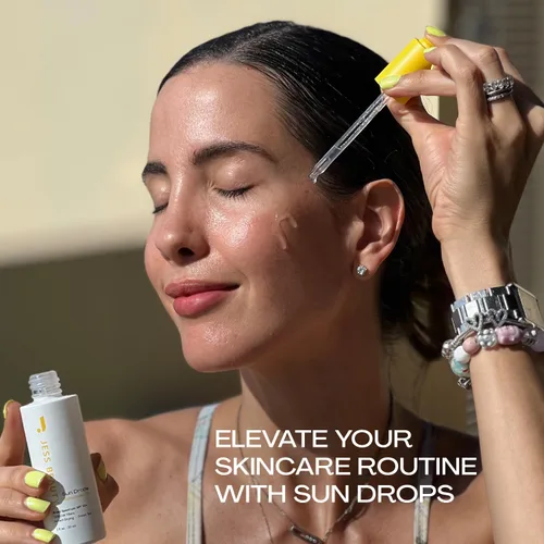 Vista 6 de JESS BEAUTY Protector solar facial Sun Drops SPF 50 Aceite para el cuidado de la piel con Camellia Sinensis y Squalane Cuidado de la piel