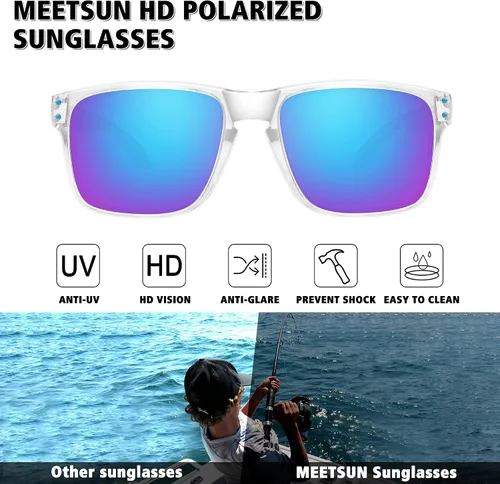 Vista 2 de MEETSUN Polarized Sunglasses for Men Women Sports Driving Fishing Glasses UV400 Protection