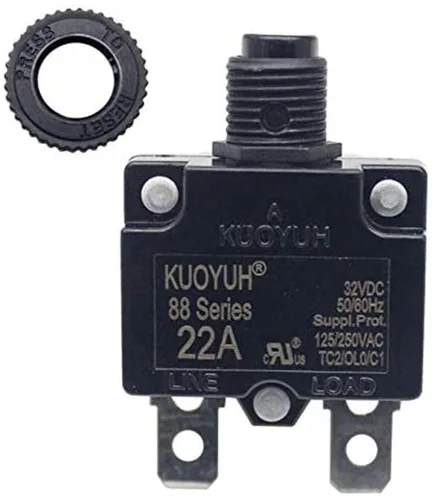 Vista 14 de KUOYUH Serie 88 125/250VAC 32VDC 50/60Hz Disyuntor de Sobrecarga Térmica 3-30A (3A)