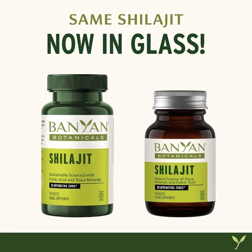 Vista 4 de Banyan Botanicals Shilajit – 90 comprimidos puros prensados para energía y vitalidad*