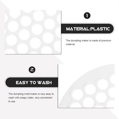 Vista 6 de Kichvoe 2 piezas de molde para hacer bolas de masa hervida para ravioles caseros Wontons y calcomanías de olla de diseño reutilizable para hacer