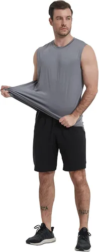 Vista 5 de Boyzn Camisetas sin mangas para hombre, paquete de 3 camisetas sin mangas para entrenamiento, gimnasio, atletismo, culturismo, fitness, camisetas