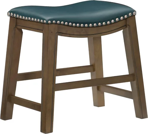 Vista 19 de Homelegance Ordway Taburetes de Altura de Comedor de Madera Maciza - Taburetes de Altura de Mesa Estilo Silla de Montar para Comedor de Transición