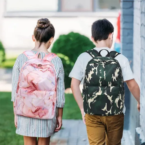 Vista 8 de Meisohua Mochila escolar para adolescentes, niñas, niños, mochila para escuela primaria, bolsa de libros para niños, mochila para el almuerzo