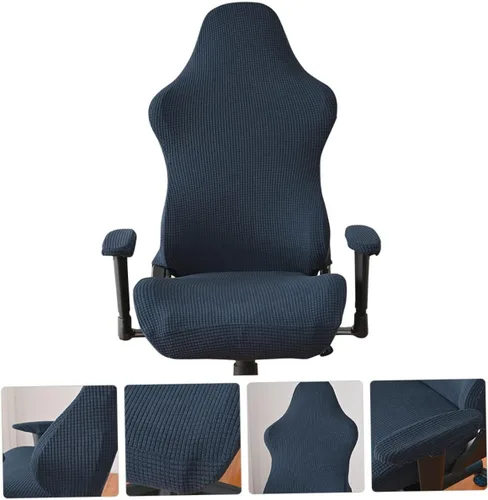 Vista 6 de BESPORTBLE Juego de 3 juegos de funda protectora para silla de juegos, funda de elastano lavable, funda elástica para silla, fundas de asiento