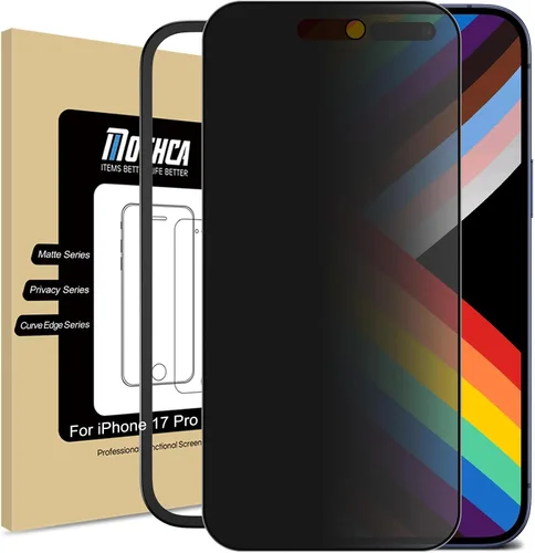 Vista 7 de Mothca Protector de pantalla de privacidad mate para iPhone Air [6.5 pulgadas] con herramienta de fácil instalación, antiespía antirreflejos