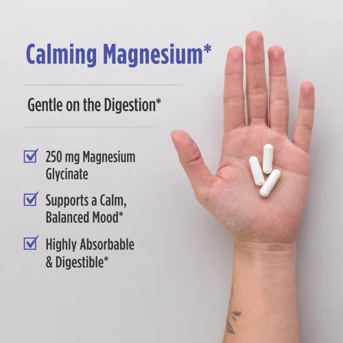 Vista 3 de Nordic Naturals Cápsulas Vegetarianas de Glicinato de Magnesio, Sin Sabor, 90 Unidades - 250mg de Magnesio por Porción - Soporte Altamente