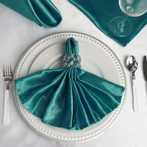 Vista 31 de Efavormart - Servilletas de lino de satén de terracota de 20 x 20 pulgadas para decoración de bodas, cumpleaños, restaurantes, fiestas, 25