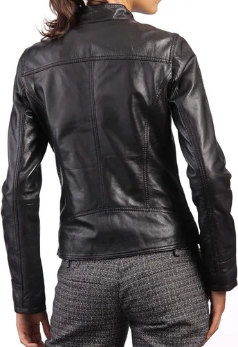 Vista 6 de Real Leather Jacket Women, Womens Motorcycle Leather Jacket, Womens Leather Jacket, Lambskin Slim Fit Jacket for women