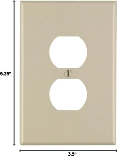 Vista 5 de Tapa para tomacorriente de pared, tamaño extragrande, plástico., 88103, 120 volts