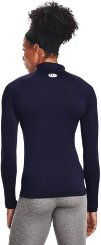 Vista 2 de Under Armour ColdGear Authentics - Camiseta de cuello alto falso para mujer