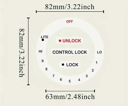 Vista 2 de 12 unidades de calcomanías para estufa, placa de cocina, parte superior de horno, perilla adhesiva de repuesto para horno, símbolo de perilla