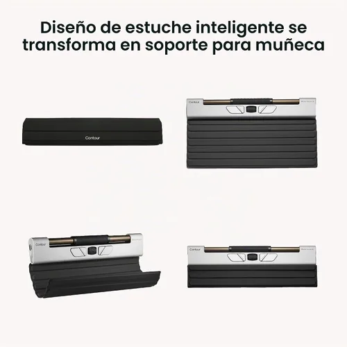 Vista 11 de Contour Rollermouse Go - Mouse inalámbrico portátil para alivio del túnel carpiano, ratón compacto con Bluetooth y USB, diseño ambidiestro de 5