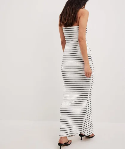 Vista 7 de Yuemengxuan Vestido sexy sin espalda para mujer, de punto, con cordones, tirantes delgados, Y2K, fiesta, club, vestidos largos