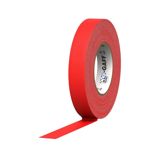 Vista 16 de ProTapes Pro Gaff Cinta de Gaffer de tela mate premium de 1 pulgada de ancho con adhesivo de goma, 11 mils de grosor, 55 yardas de longitud