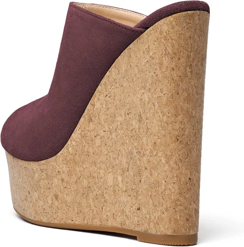 Vista 5 de SAMMITOP Sandalias de cuña con plataforma para mujer, zapatos de cuña para mujer