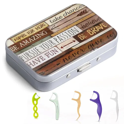 Vista 24 de Caja portátil de hilo dental Gerkia, fácil de almacenar palillos de hilo dental de varios tamaños, dispensador portátil de hilo dental es perfecto
