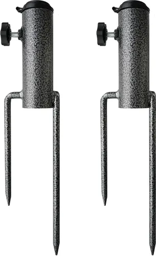 Vista 8 de AMMSUN Adjustable Portable Umbrella Base, Upgraded Heavy Duty Metal Holder-Stand-Sand Grass Auger,for Flag, Umbrella, Fishing Rod, Outdoor Park