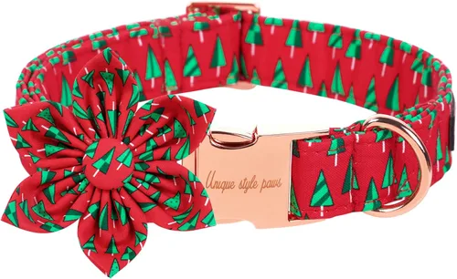 Vista 8 de Unique style paws - Collar de otoño para perros con lazo, collar para cachorros, regalo para mascotas, collar ajustable para perro, collares