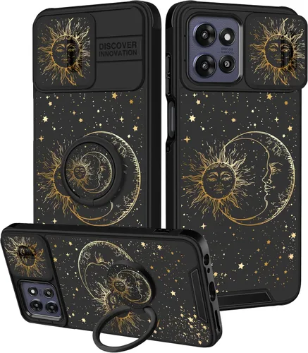 Vista 14 de para Moto G 5G 2023 funda - Cubierta de teléfono linda con corazón para mujeres y niñas, diseño único negro con cubierta deslizante para la cámara