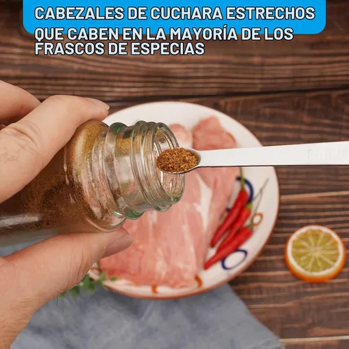 Vista 5 de Juego de Mini Cucharas Medidoras, Cucharas Medidoras de Acero Inoxidable de Alta Resistencia para Cocinar y Hornear, Cuchara de Mesa y Cuchara de Té