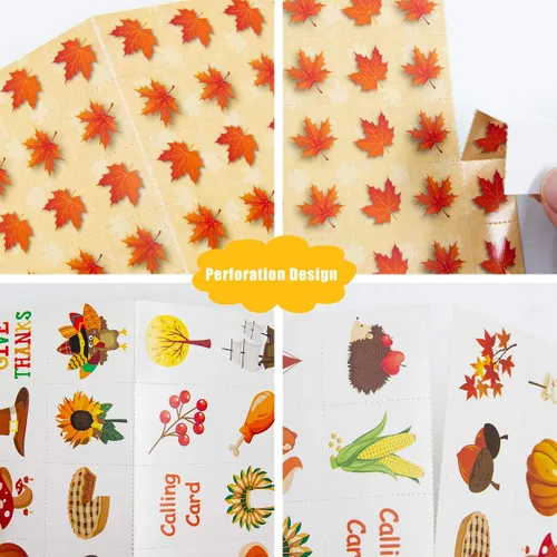 Vista 4 de Fancy Land Juego de bingo de Acción de Gracias, 24 jugadores para niños, suministros de manualidades para fiestas navideñas