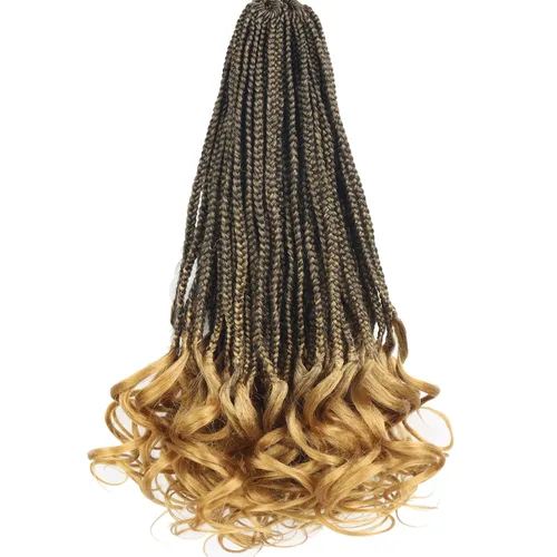 Vista 56 de Cabello para Trenzas Rizo Francés Color 1 Trenzas de Ganchillo Rizo Francés 10 Pulgadas Trenzas de Caja Cabello de Ganchillo para Mujeres y Niños