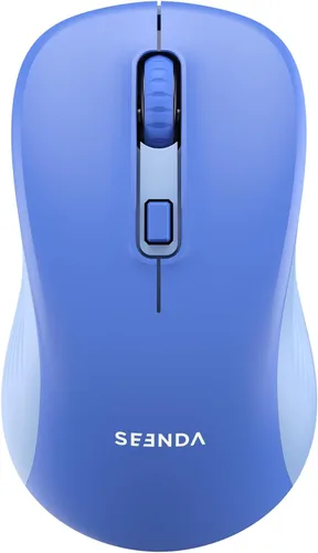 Vista 9 de seenda Ratón inalámbrico Bluetooth, Bluetooth y modo dual USB de 2.4G, clics silenciosos, seguimiento suave de 1600 DPI, diseño ergonómico, duración