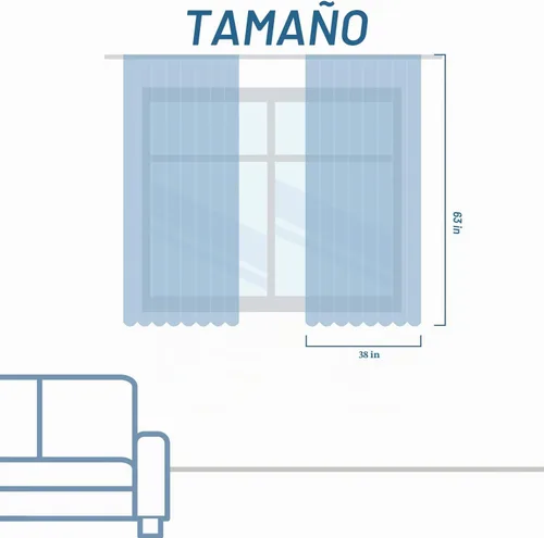 Vista 2 de jinchan Cortinas bohemias a rayas para sala de estar, cortinas de lino estilo granja de 63 pulgadas de largo, 2 paneles para dormitorio, mudcloth