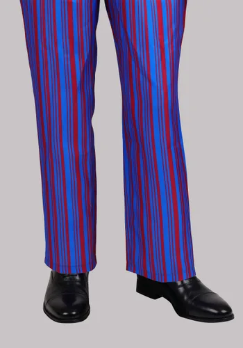 Vista 8 de Traje de disfraz de hombre de los 60 con rayas moradas estilo swinger Multicolor