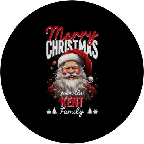 Vista 3 de Merry Christmas From The Kent Family Santa Claus Costume PopSockets Standard PopGrip