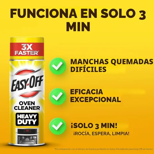 Vista 3 de Easy Off - Limpiador extrafuerte para horno, aroma regular, 87 onzas (6 latas de 14.5 onzas) Easy off cuts through grease fast with kitchen cleaner