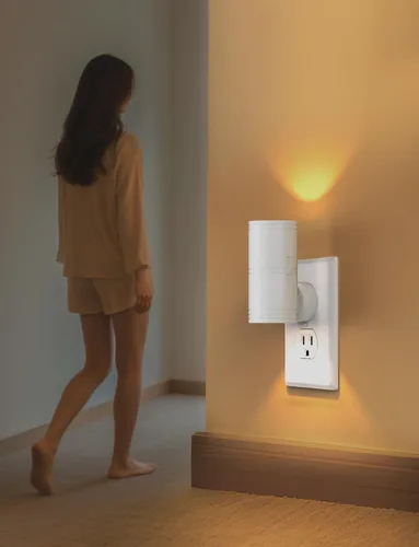 Vista 8 de Likelgn Luz nocturna enchufable a la pared, paquete de 2 luces LED regulables con sensor de atardecer a amanecer, brillo blanco suave, para pasillo