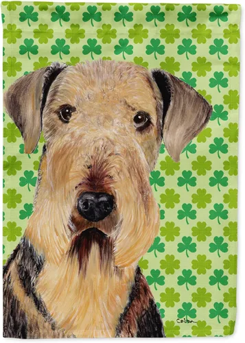 Vista 109 de Caroline's Treasures SS4442GF Affenpinscher Bandera de jardín con retrato de trébol del día de San Patricio para buzón, bandera decorativa
