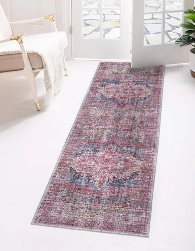 Vista 13 de Unique Loom Mangata Collection - Alfombra de área - Mary (rectangular 2' 0" x 3' 0", azul/negro)