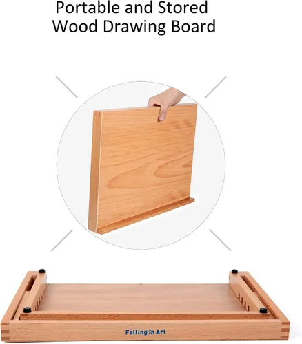 Vista 4 de Caballete de mesa de dibujo de madera de 5 posiciones