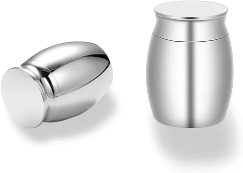 Vista 6 de Mini urnas para cenizas humanas - Pequeño tarro de cremación conmemorativo impermeable de acero inoxidable