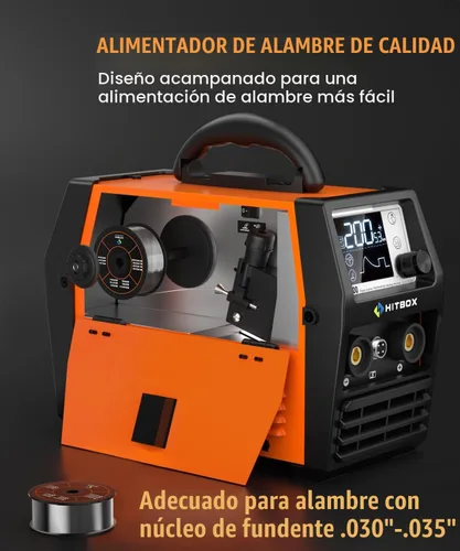 Vista 7 de HITBOX 140A 4 en 1 MIG Soldador, 110V 220V Flux Core MIG/Lift TIG/Stick