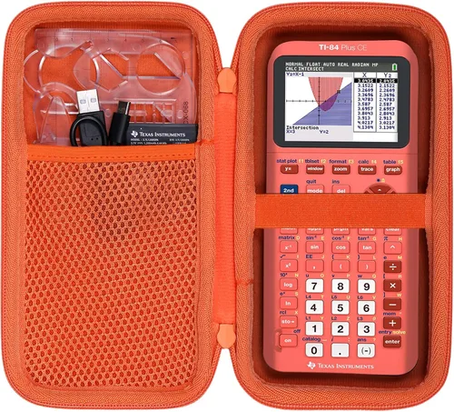 Vista 14 de co2CREA Estuche de transporte para Texas Instruments TI-84 Plus CE Python mejorado/TI-84/TI-Nspire CX II CAS/TI-Nspire CX II/TI-83 Plus/TI-89