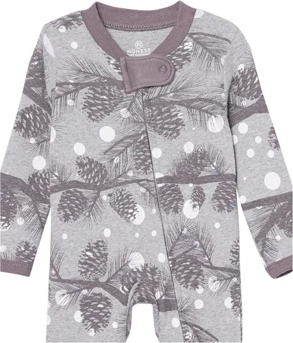 Vista 9 de HonestBaby Sleep and Play Footed Holiday Pajamas One-Piece Sleeper Zip-front Organic Cotton PJs Baby Boys, Girls, Unisex