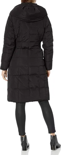 Vista 2 de Cole Haan Women's Knee Length Hooded Quilted Down Coat