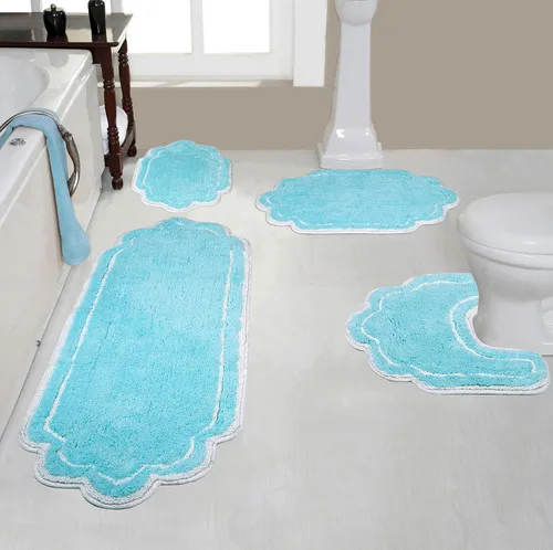 Vista 12 de Home Weavers - Tapete de baño 100% algodón copetudo, supersuave y absorbente, lavable a máquina y apto para secadora lino