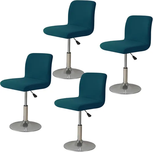 Vista 15 de WOMACO - Funda para taburete de bar con respaldo impreso, para sala de comedor, giratoria, cuadrada, funda para asiento de silla de bar, protector