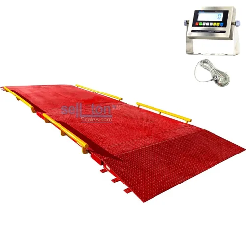 Vista 9 de SellEton SL-934 - Báscula industrial de carga para camiones de eje de 10 x 10 pies con capacidad de 60,000 libras, no NTEP