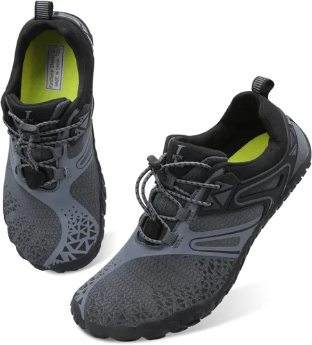 Vista 3 de L-RUN Zapatos de agua descalzos para mujeres y hombres, calcetines acuáticos atléticos, para senderismo, deportes acuáticos, zapatos para natación